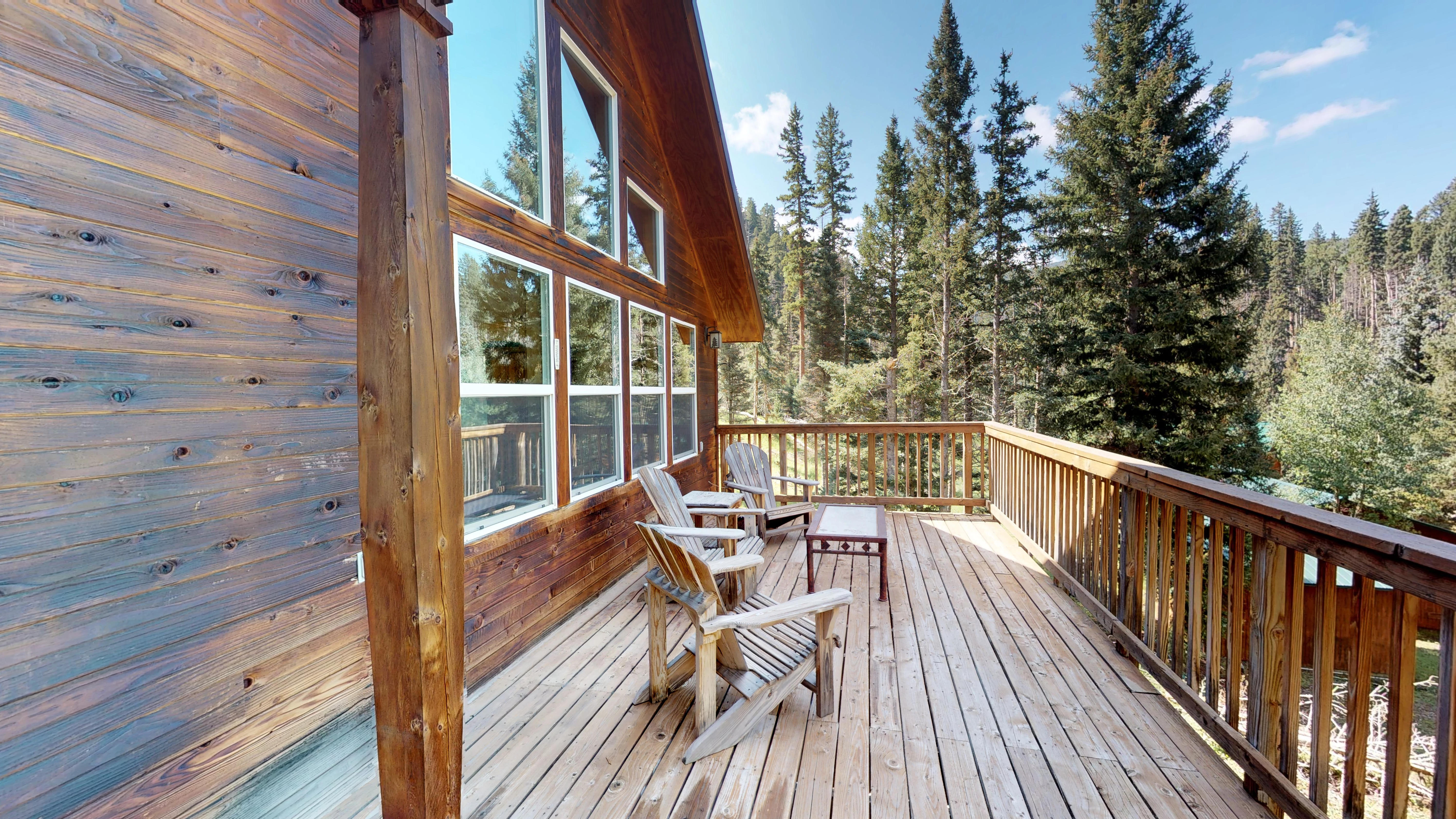 Take in the mountain views from the spacious balcony