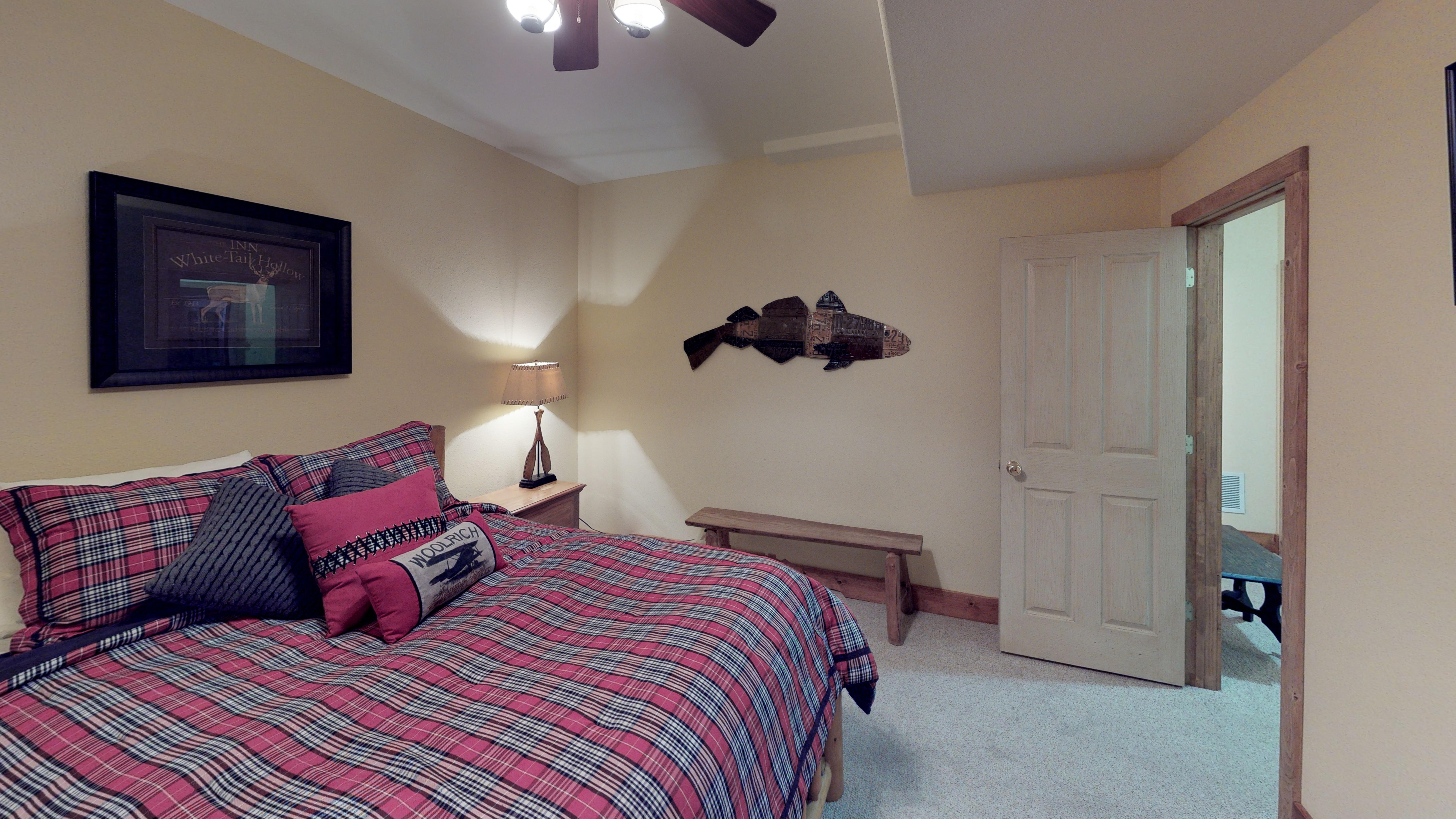 King size bed and entrance of bedroom