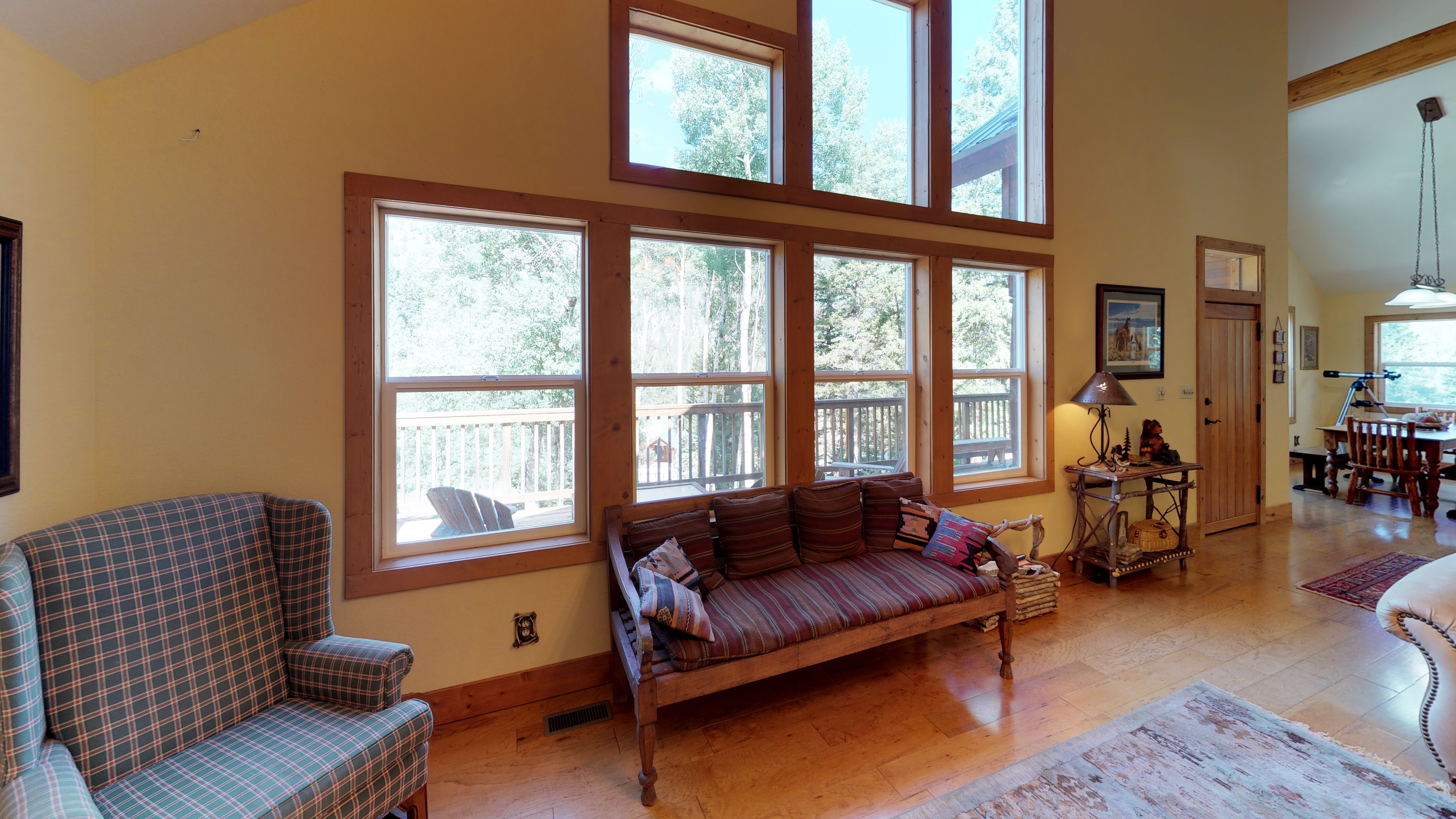 Comfortable seating area with lots of natural light